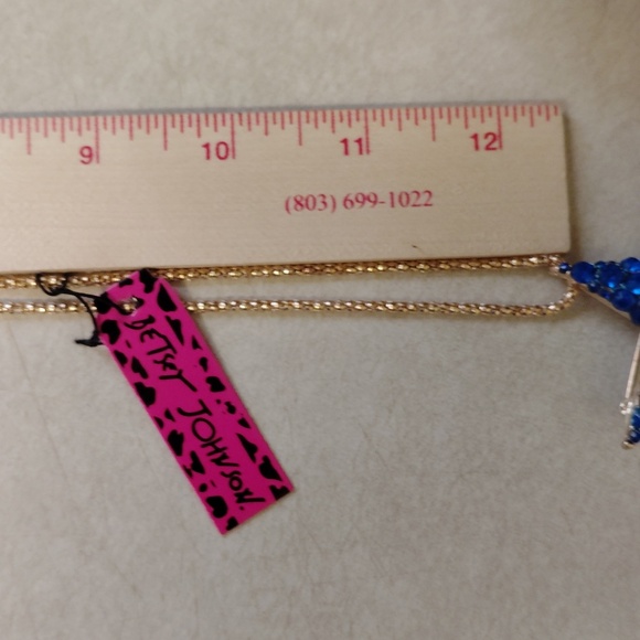 Betsey Johnson Blue and Gold Star Pendant Necklace - Picture 5 of 7